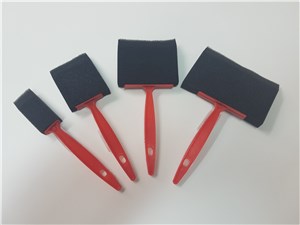 FOAM BRUSH PLASTIC HANDLE 3"