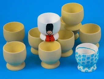 WOODEN EGG CUPS (10)