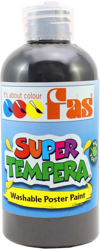 FAS SUPER TEMPERA 250ml BLACK